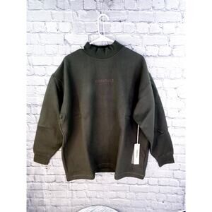 Fear of God Essentials Crew Neck Sweatshirt Heather Wood Unisex Small NWT